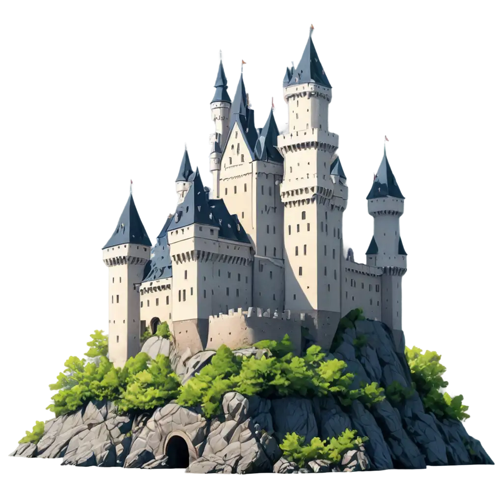 Simple-Castle-PNG-Illustration-Enhancing-Your-Visual-Content-with-Clear-HighQuality-Graphics