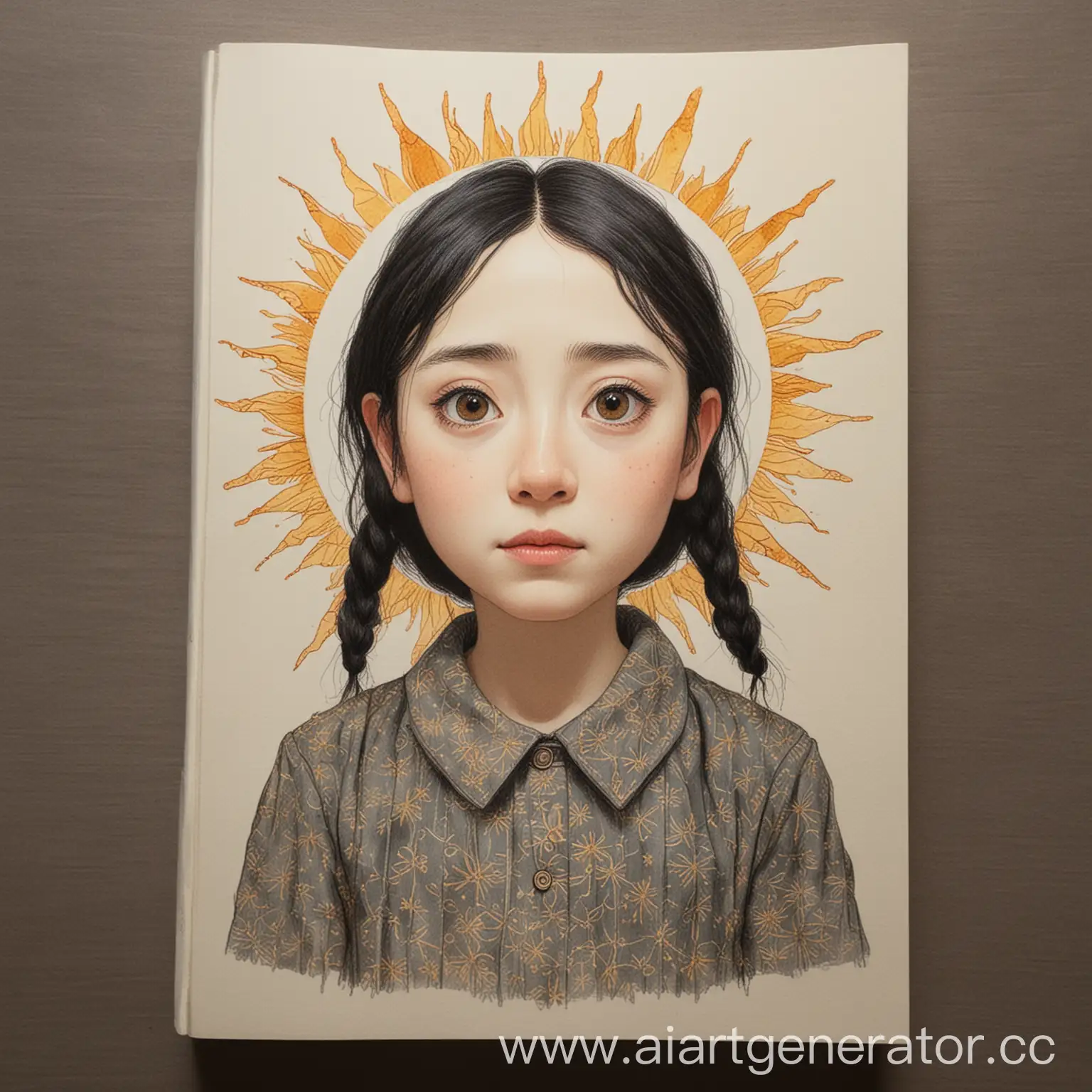 Draw an art book based on the work of "Clara and the sun" by kazuo ishiguro
