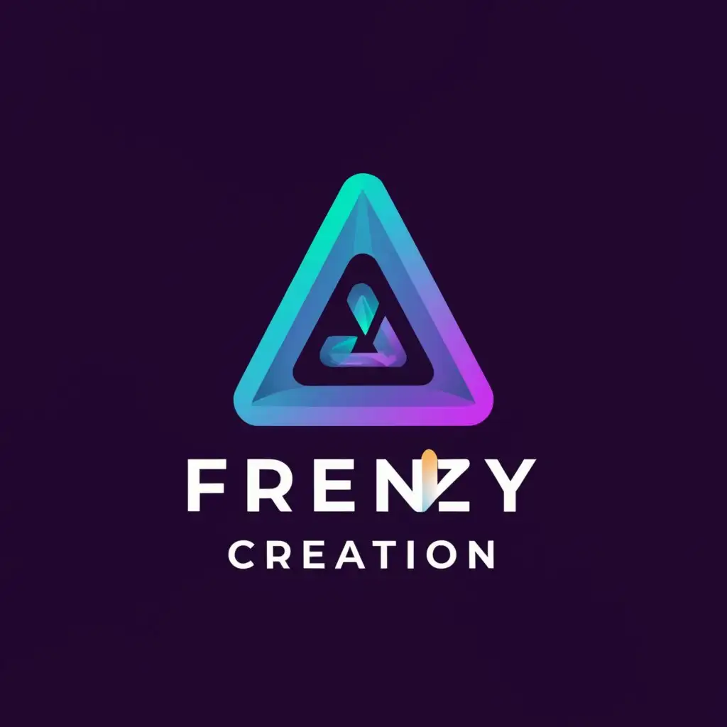 a logo design,with the text "Frenzy Creation", main symbol:Triangle,Moderate,be used in Events industry,clear background