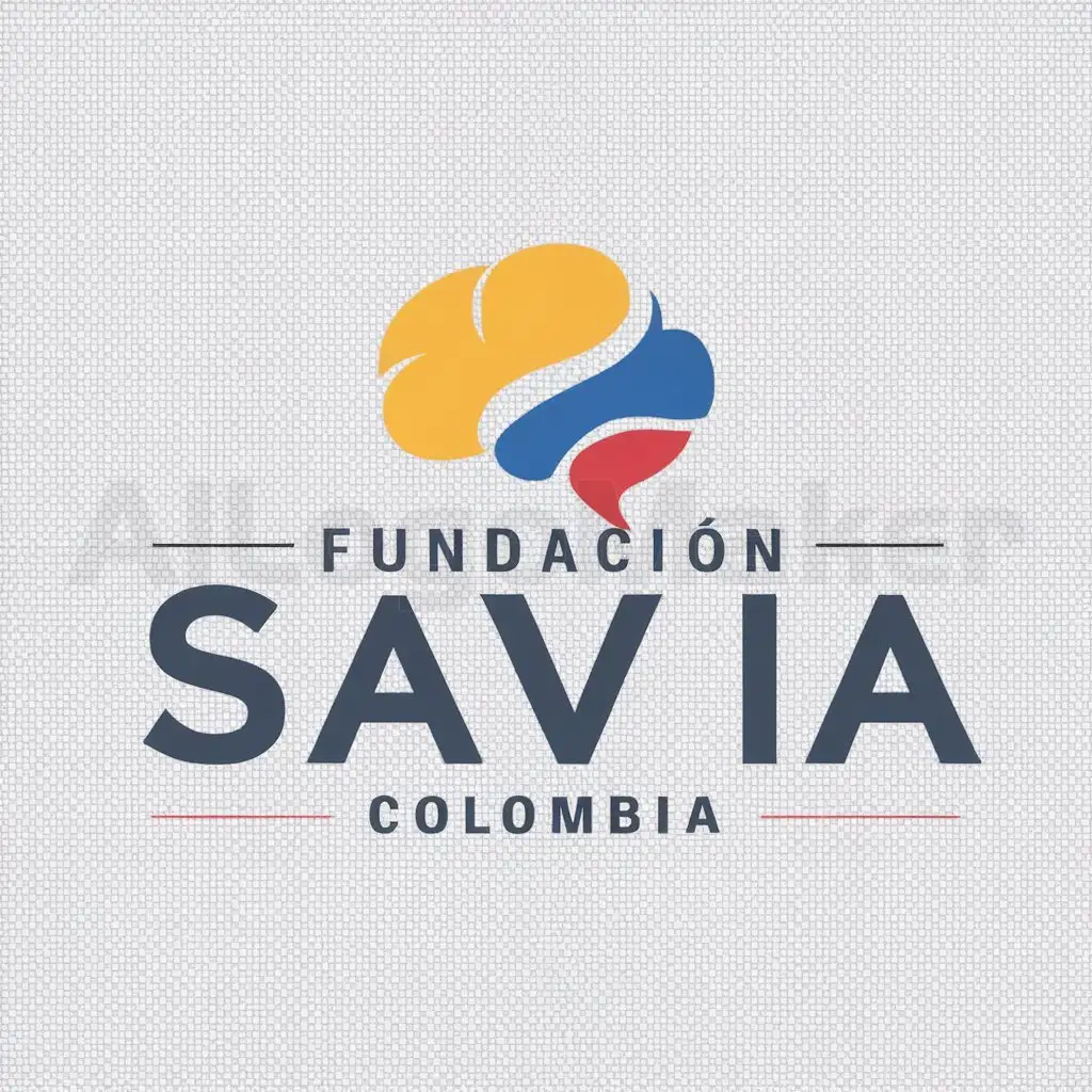 a logo design,with the text "Fundación Savia Colombia", main symbol:Cerebro, Colombia, Sustainability,Moderate,be used in Education industry,clear background