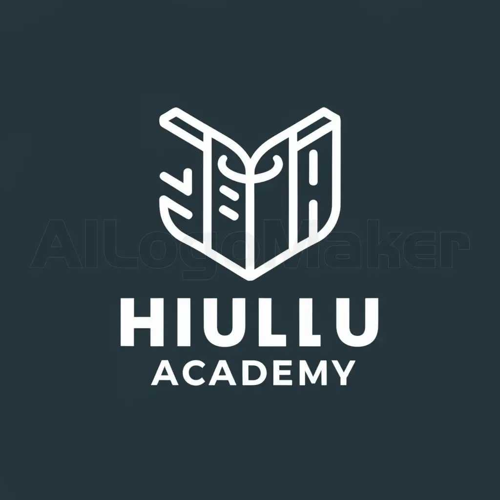 LOGO-Design-For-Hulu-Academy-Minimalistic-Book-Symbol-for-Education-Industry