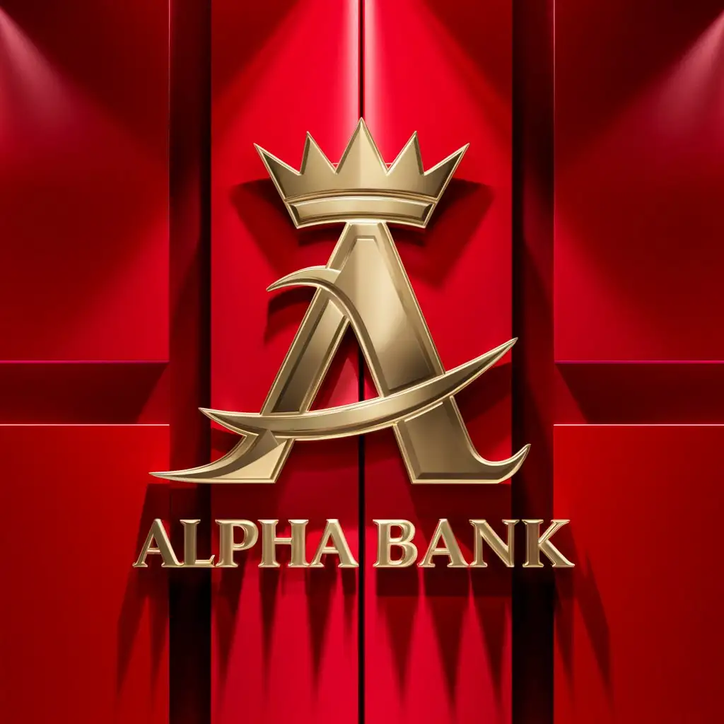 постер с логотипом альфа банка на красном фоне