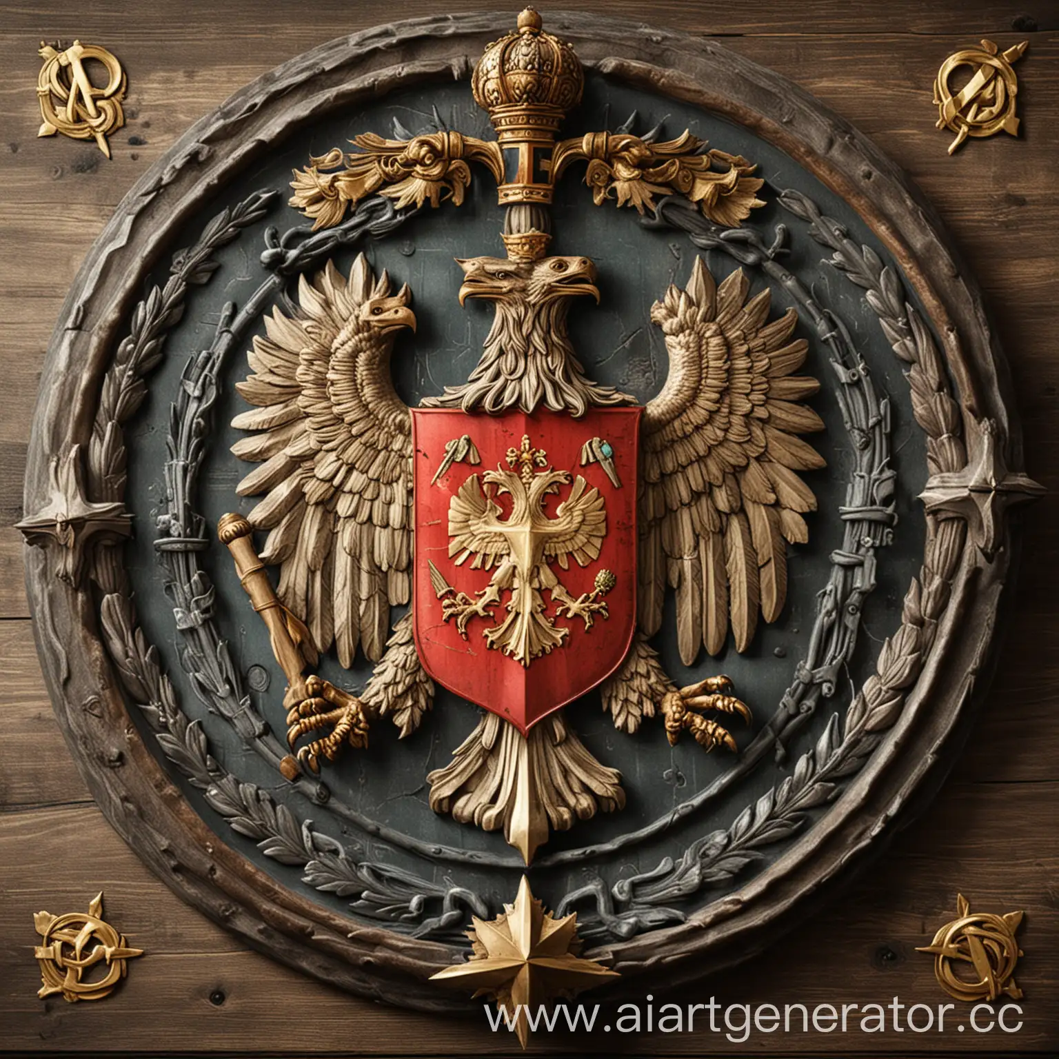 герб россии, где на щите изображен символ каббалы - система сфирот

