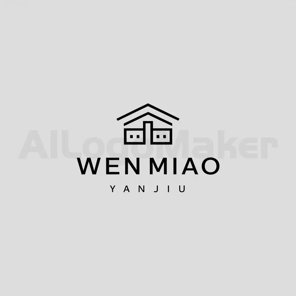 a logo design,with the text "wen miao yanjiu", main symbol:Wenmiao,Minimalistic,be used in Construction industry,clear background