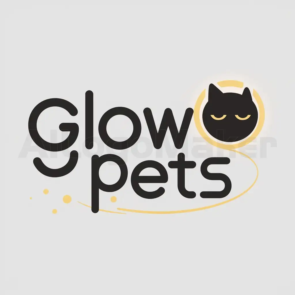 LOGO-Design-For-Glow-Pets-Bright-Glowing-Pet-Icon-Against-a-Clear-Background