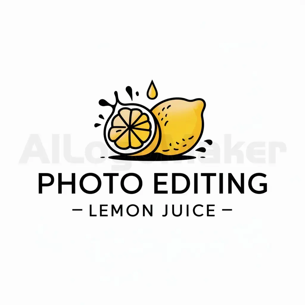 LOGO-Design-For-Photo-Editing-Lemon-Juice-Refreshing-Lemon-Symbol-on-a-Clean-Background