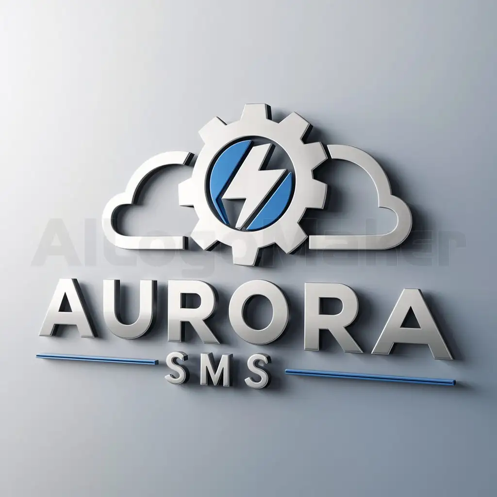 a logo design,with the text "Aurora sms", main symbol:Machine,Moderate,be used in Finance industry,clear background