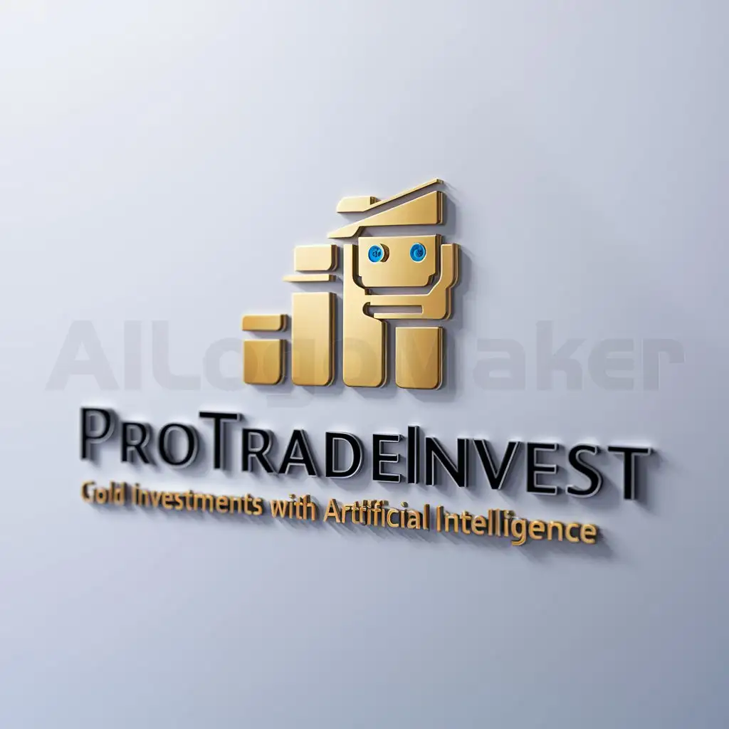 a logo design,with the text "Gold investments with
artificial intelligence", main symbol:protradeinvest,Moderate,clear background