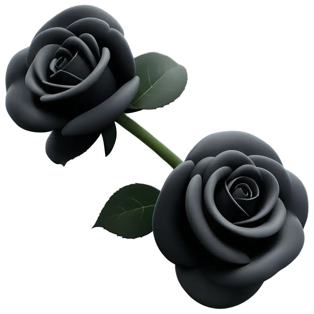 black rose, 3d render