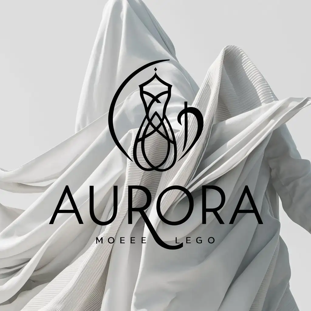 LOGO-Design-for-Aurora-Elegant-Islamic-Dress-Emblem-on-Clear-Background