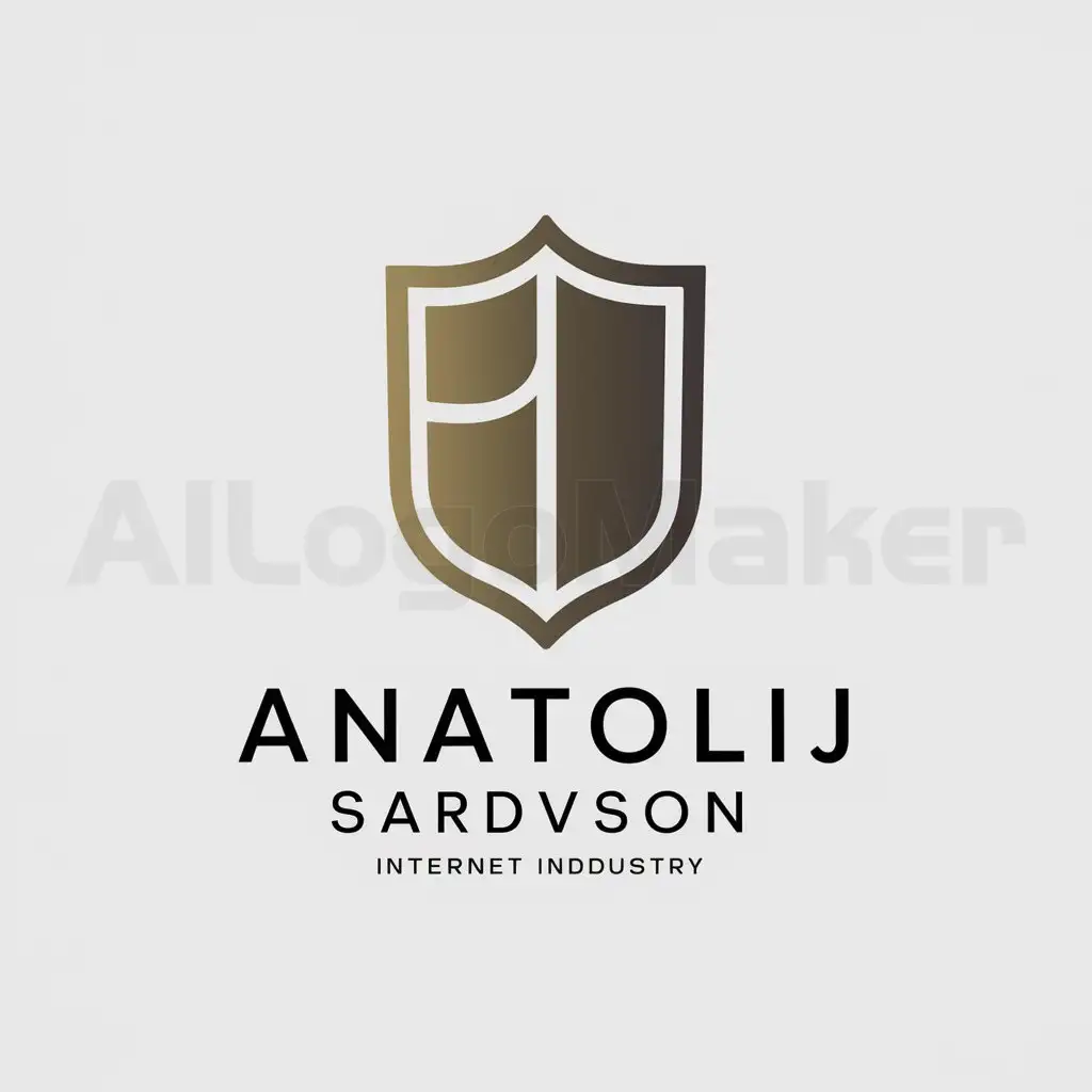 a logo design,with the text "Anatolij sardvson", main symbol:Russia shield,Moderate,be used in Internet industry,clear background