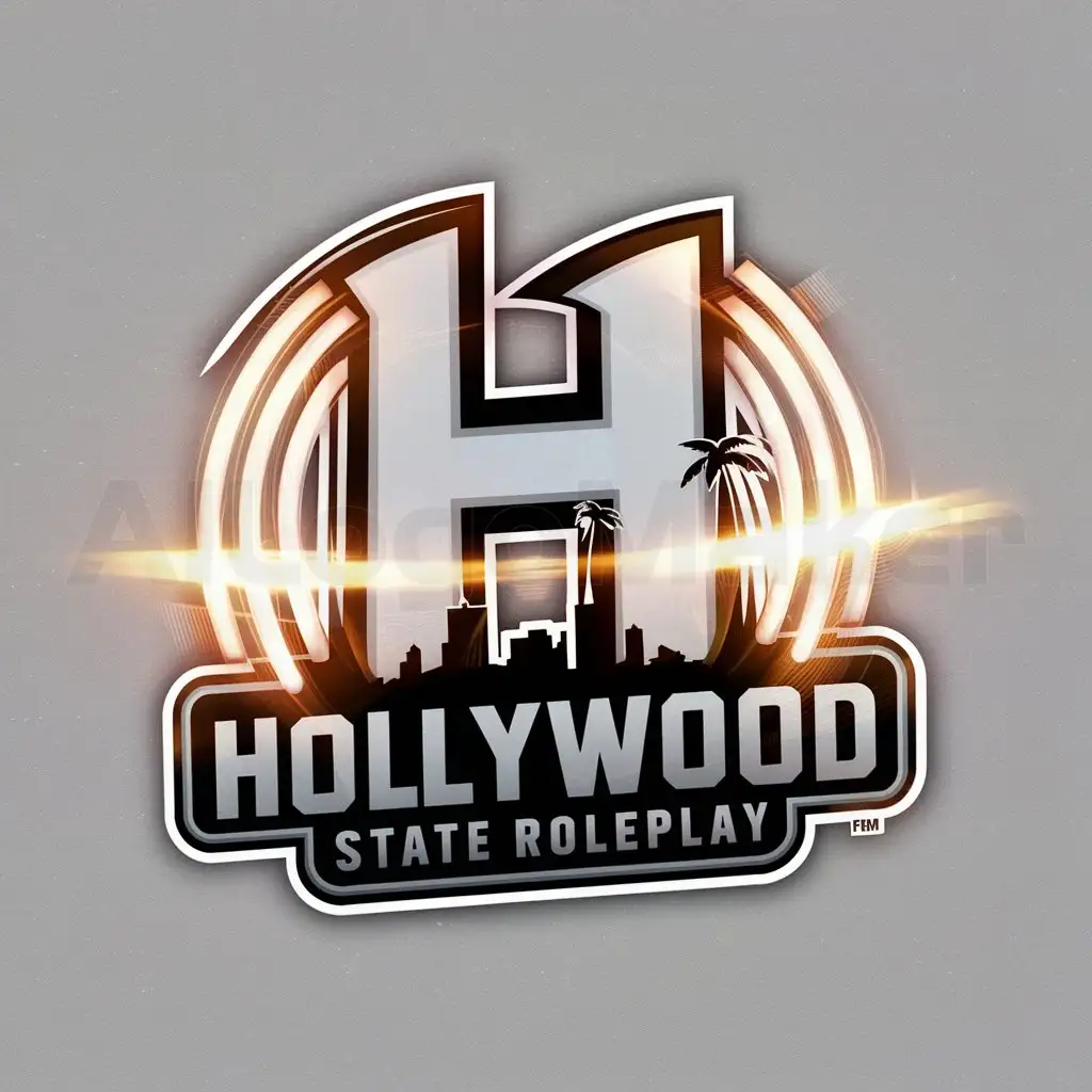 LOGO-Design-For-Hollywood-RP-Dynamic-Animation-with-Downtown-Hollywood-Theme