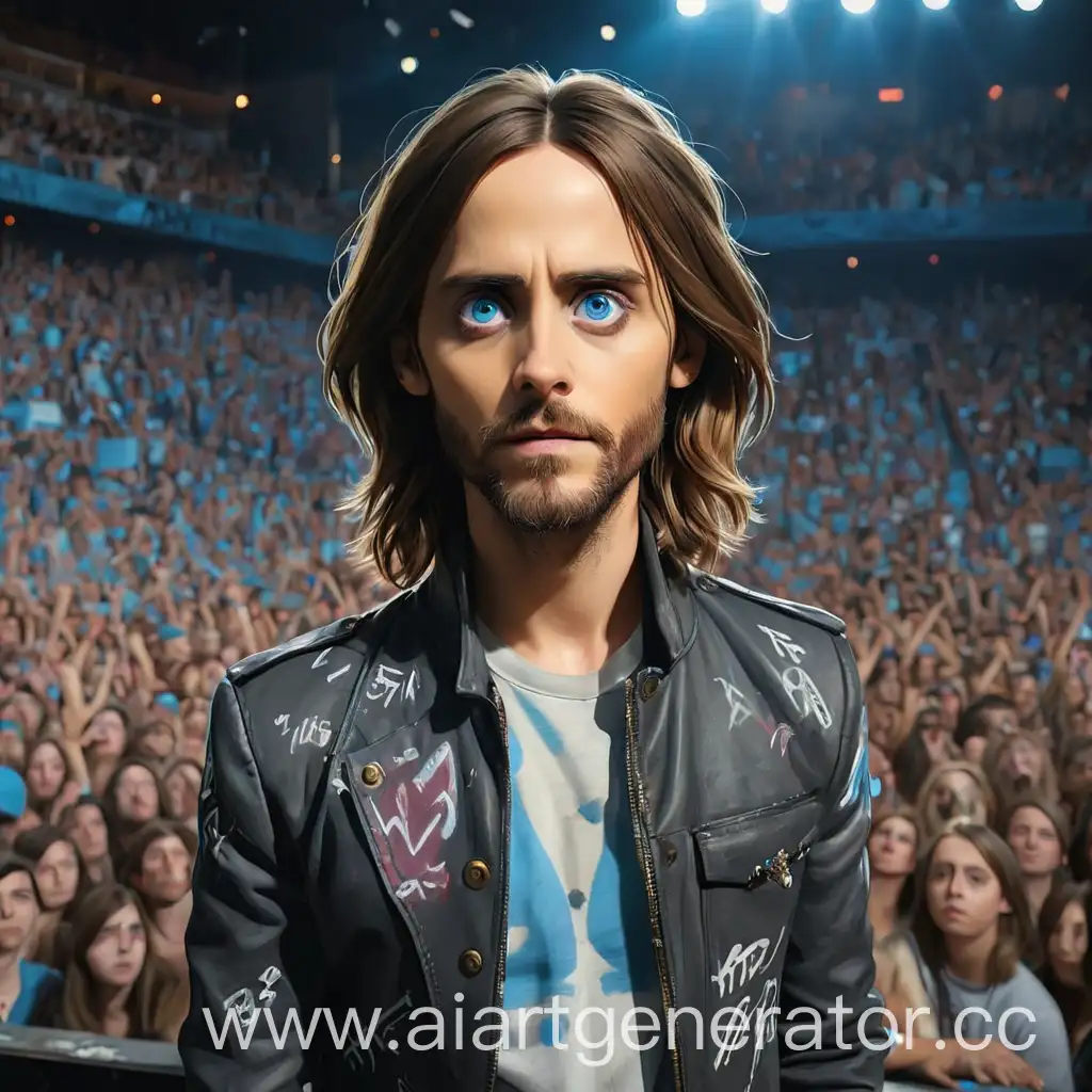 Vibrant-Graffiti-Portrait-of-Jared-Leto-with-Bright-Blue-Eyes-Amid-Concert-Crowd