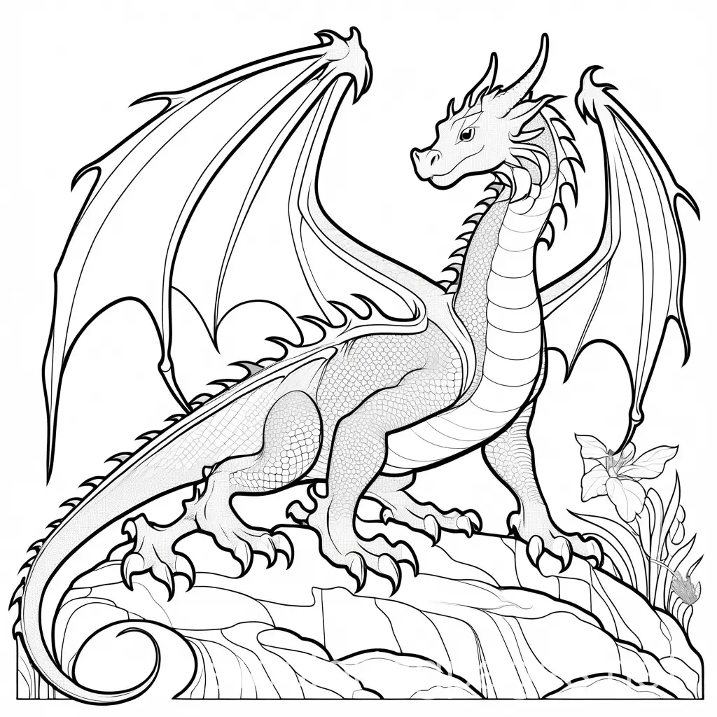 Dragon-Coloring-Page-Simple-Line-Art-for-Kids