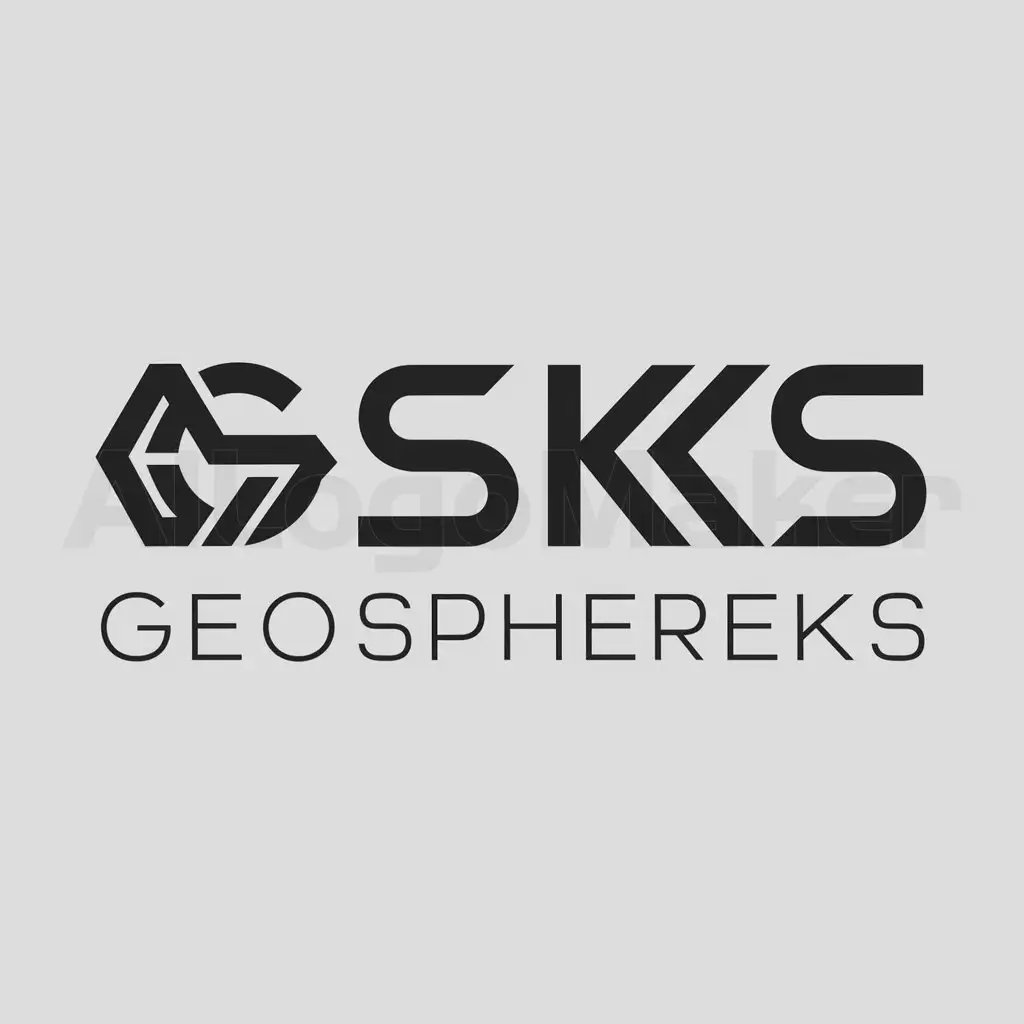 a logo design,with the text "GeoSphereKS", main symbol:GSKS,complex,be used in Technology industry,clear background