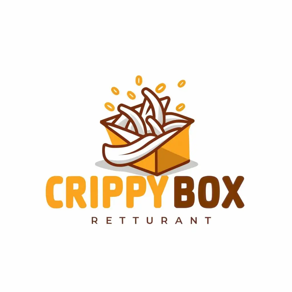 a logo design,with the text "CRISPY BOX", main symbol:rice, cheese, melt,Moderate,be used in Restaurant industry,clear background