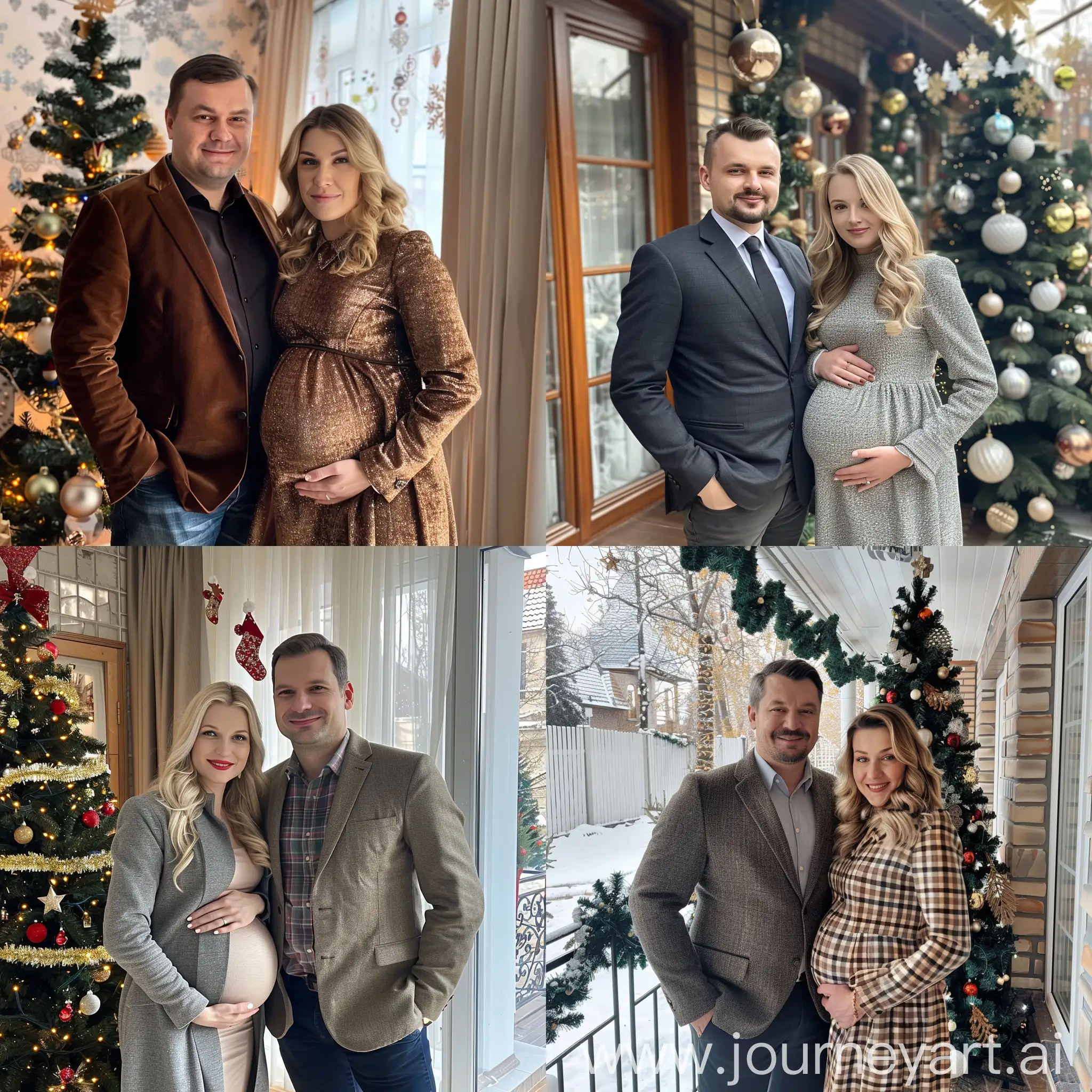 Russian-Businessman-and-Pregnant-Girlfriend-Celebrating-Christmas-at-Home