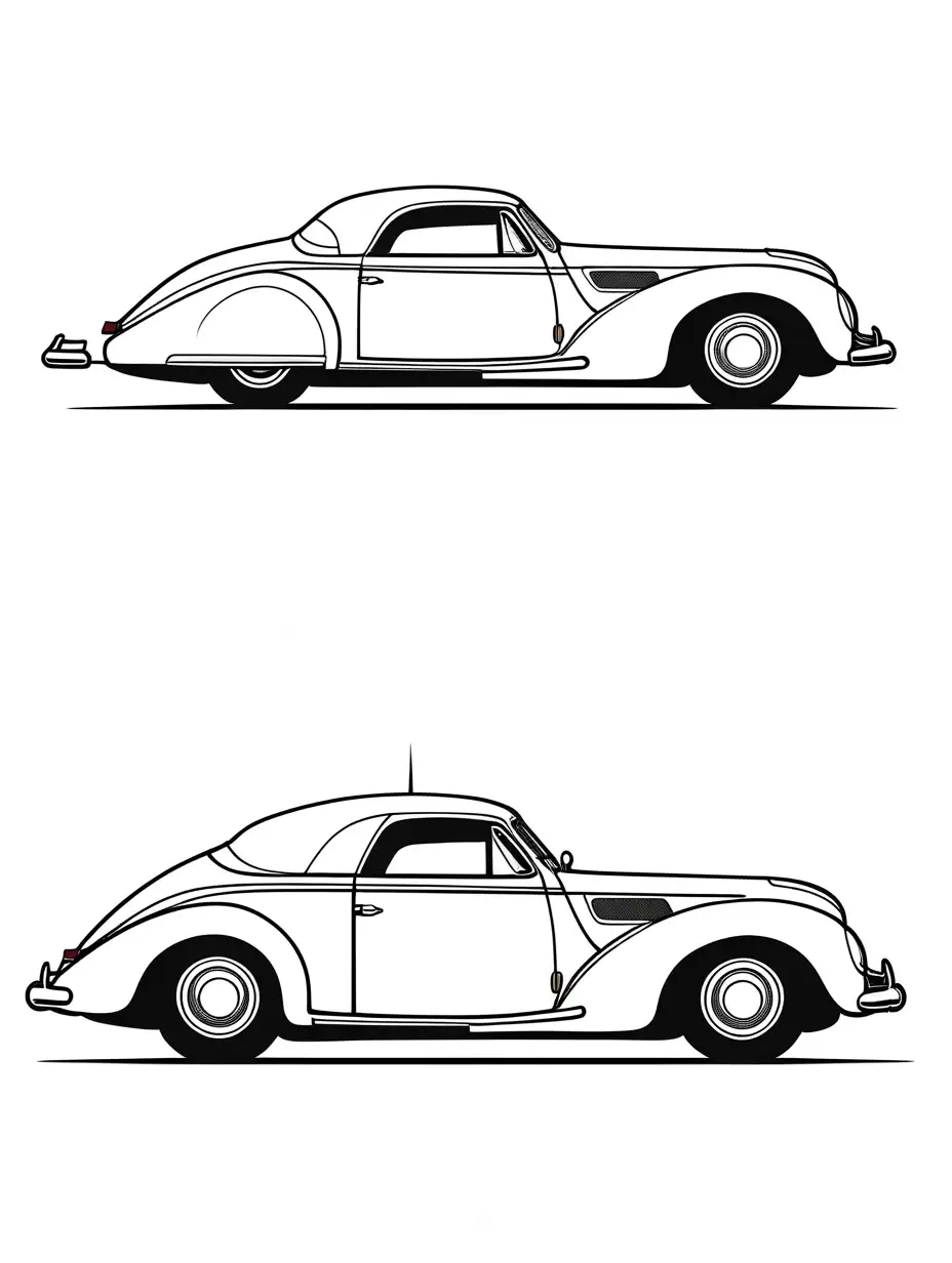 Classic-Vehicle-Side-Profile-Vector-Drawing-A4-Coloring-Page