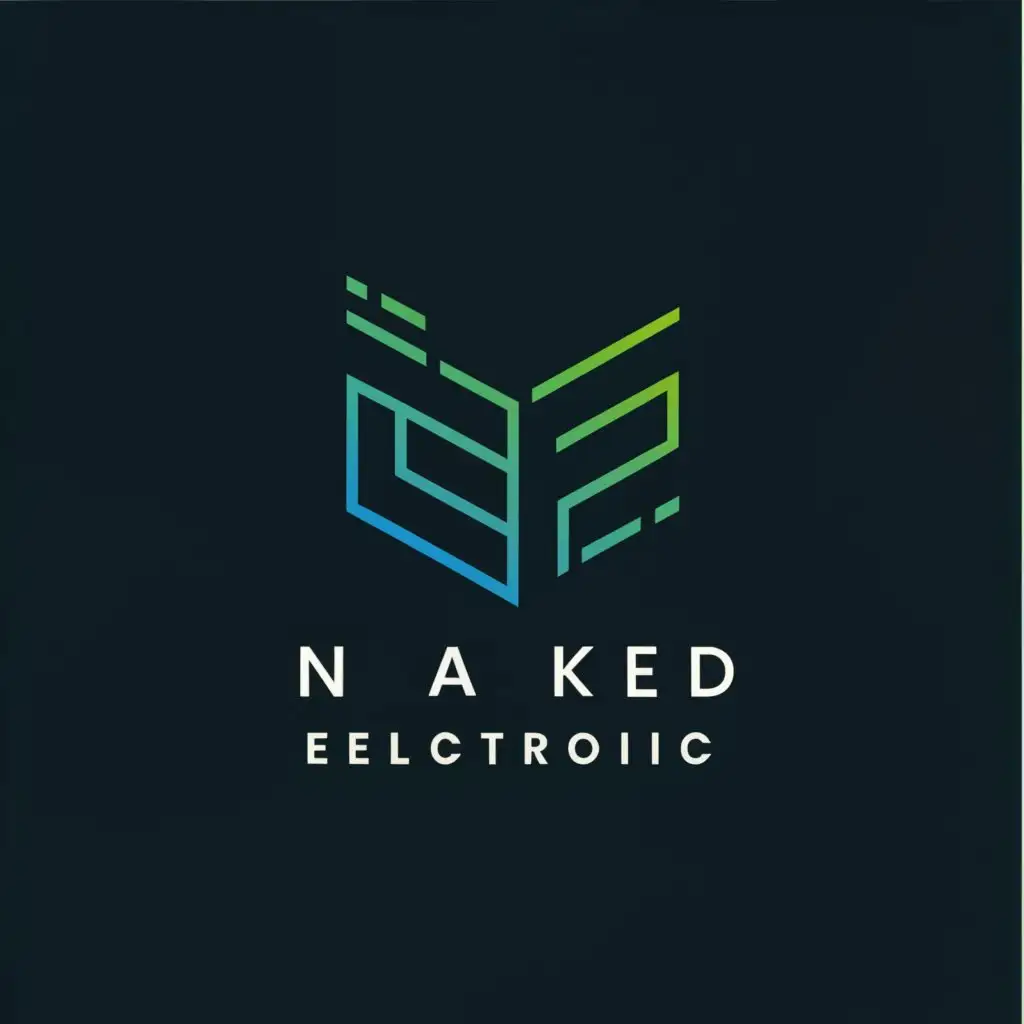 LOGO-Design-for-Naked-Electronic-Clean-NE-Symbol-for-Technology-Industry