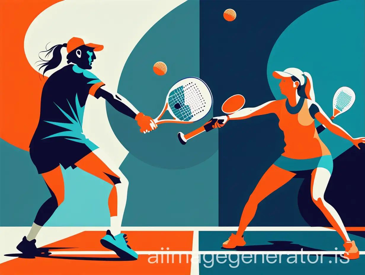 Abstract-Style-Padel-Players-Confrontation