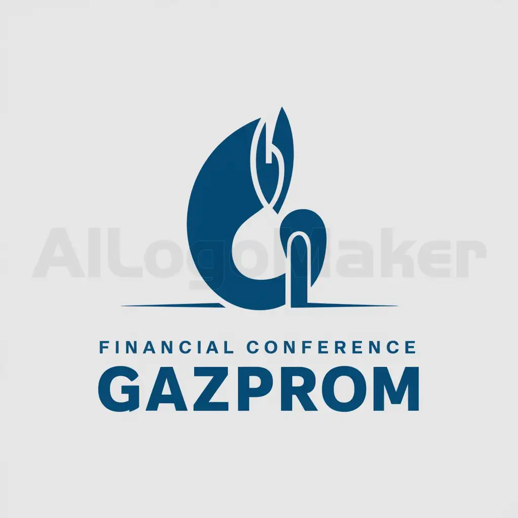 a logo design,with the text "Financial conference Gazprom", main symbol:Economy and finances. Gazprom. Blue fund.,Minimalistic,be used in Others industry,clear background