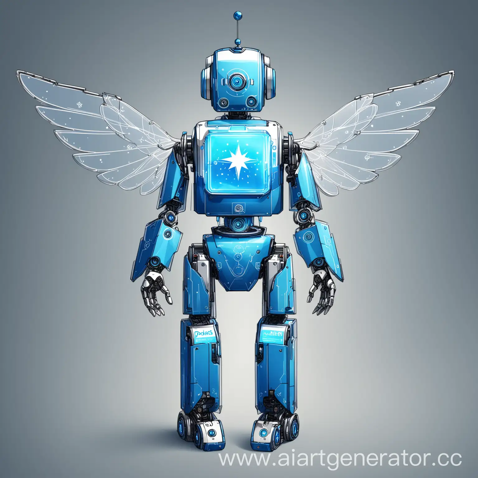 Futuristic-Robot-with-Polaris-Logo-and-Transparent-Wings