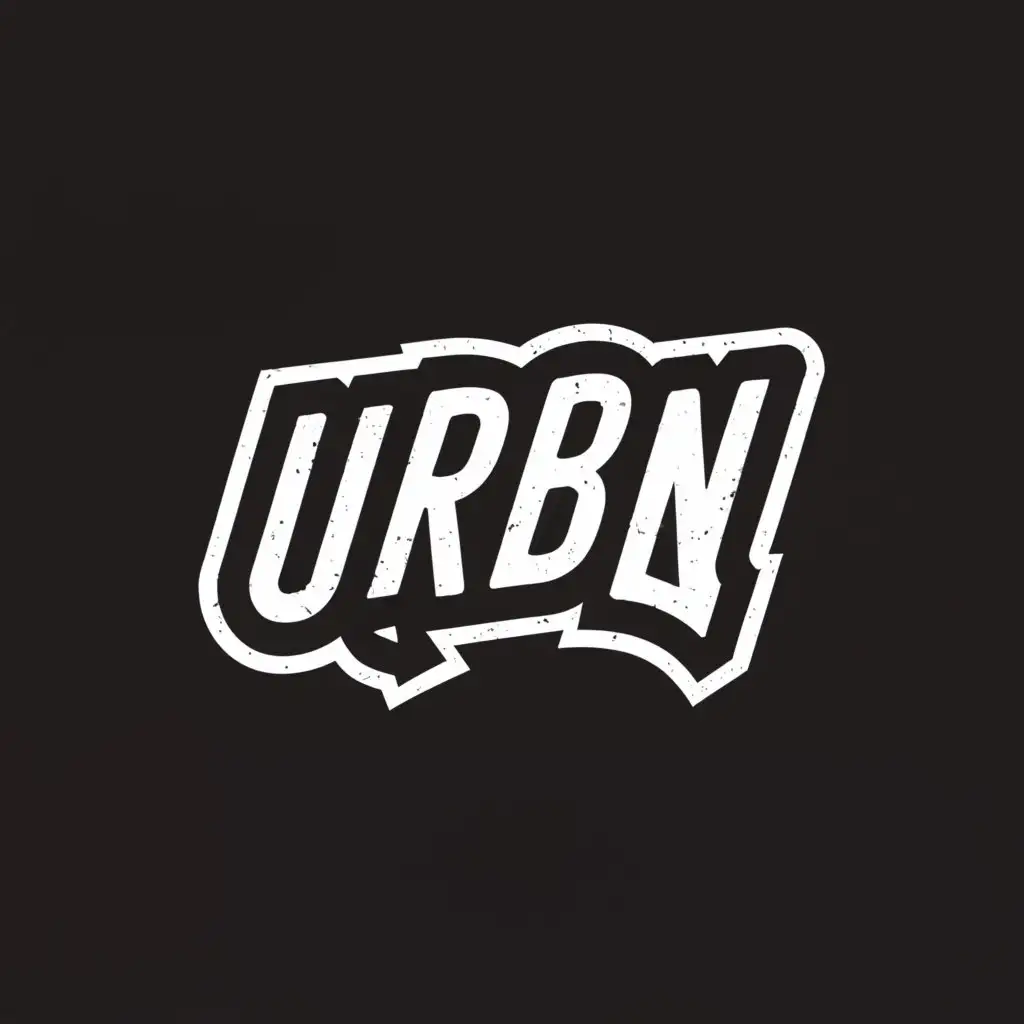 a logo design,with the text "Urbn", main symbol:Graffiti,Minimalistic,be used in Clothing industry,clear background