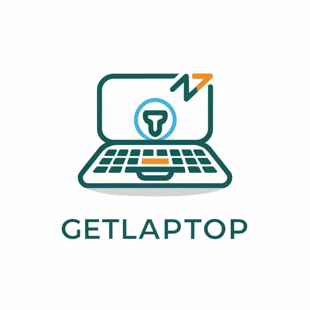 a logo design,with the text "GetLaptop", main symbol:laptop,Minimalistic,be used in Retail industry,clear background