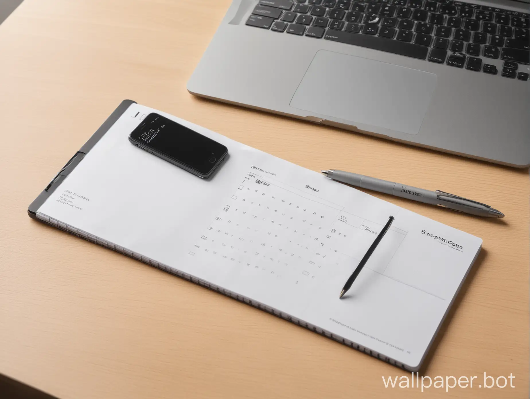 Minimalist Desk Setup With Sleek Laptop And Stylish Accessories 