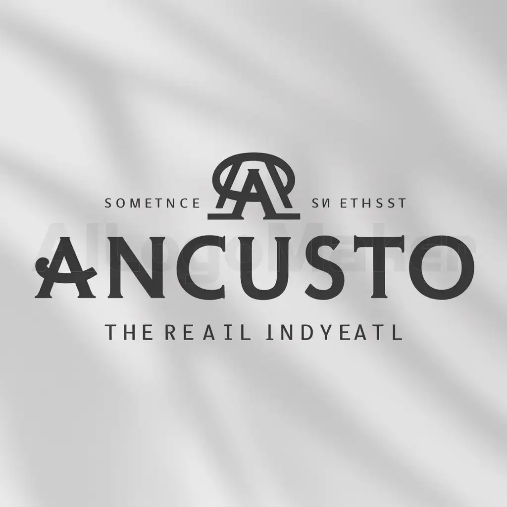 a logo design,with the text "Ancusto", main symbol:Ancusto,Moderate,be used in Retail industry,clear background