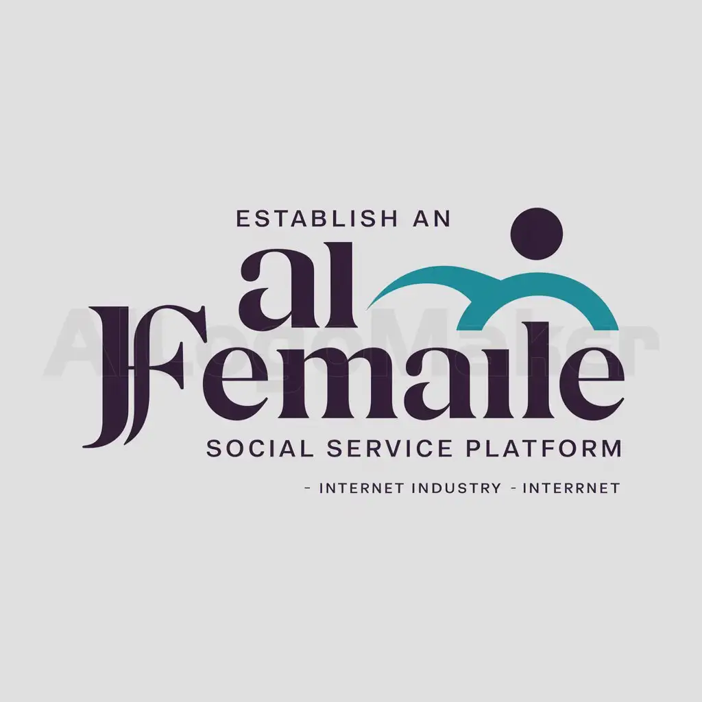 a logo design,with the text "establish an all-female social service platform", main symbol:female,Moderate,be used in Internet industry,clear background