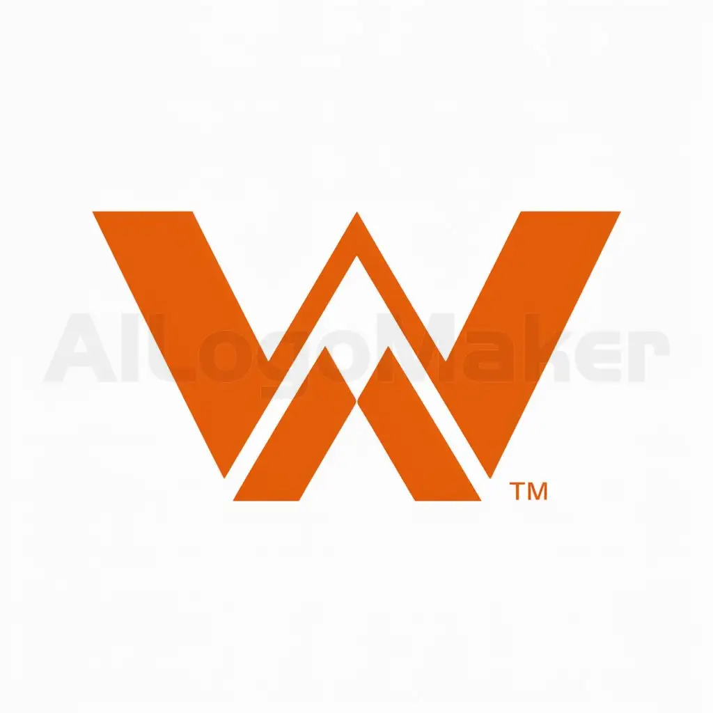 a logo design,with the text "Weme", main symbol:W in orange color and a mountain,Minimalistic,be used in Sports Fitness industry,clear background