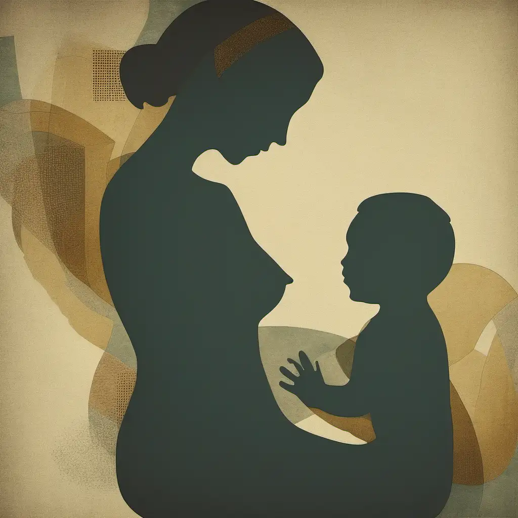 abstract image of mother and child