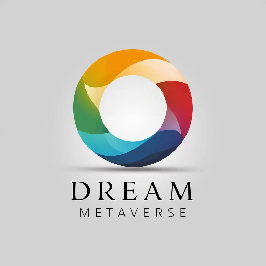 a logo design,with the text "dream metaverse", main symbol:Circle,Moderate,clear background