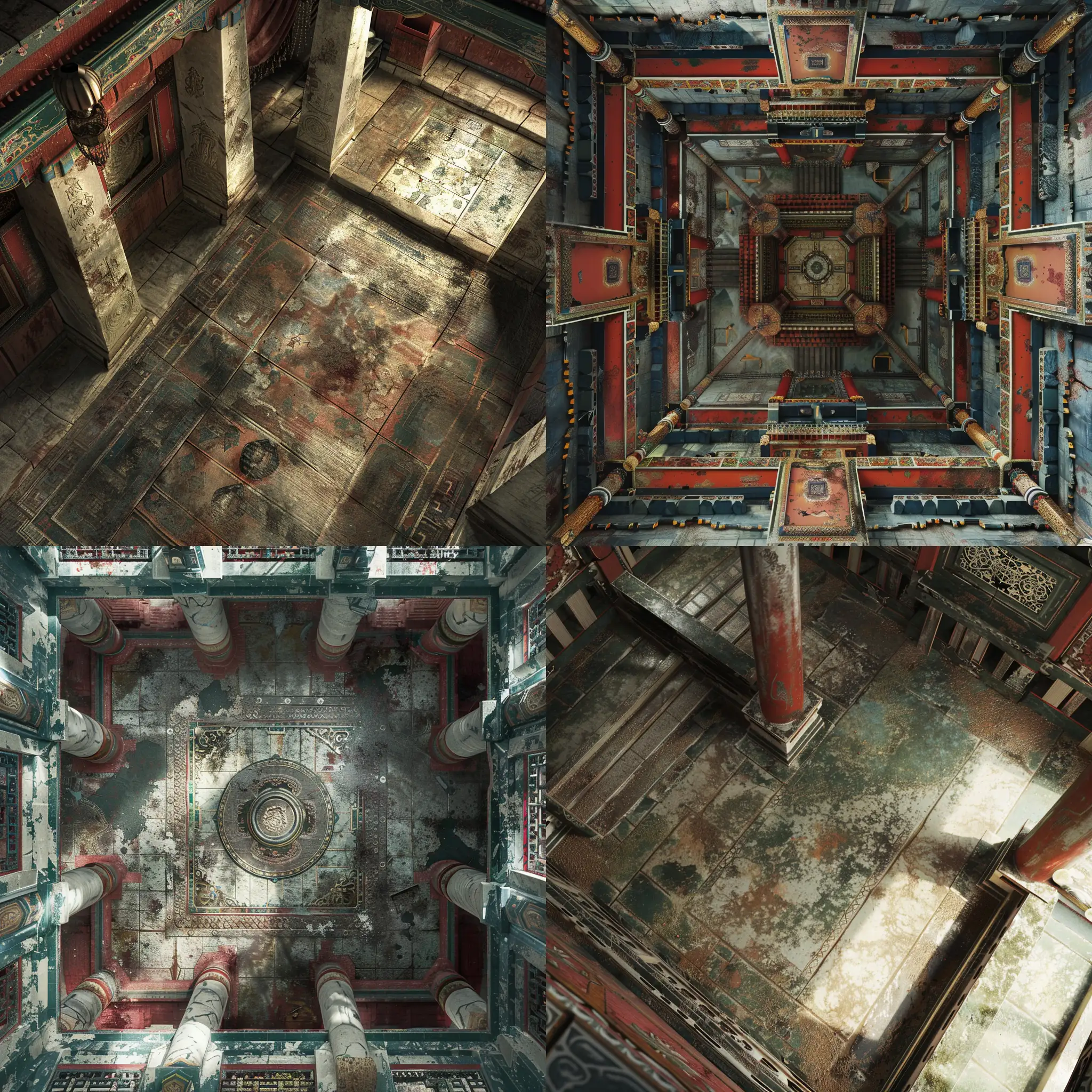 Realistic-Tibetan-Floor-Architecture-HighDefinition-Birdseye-View