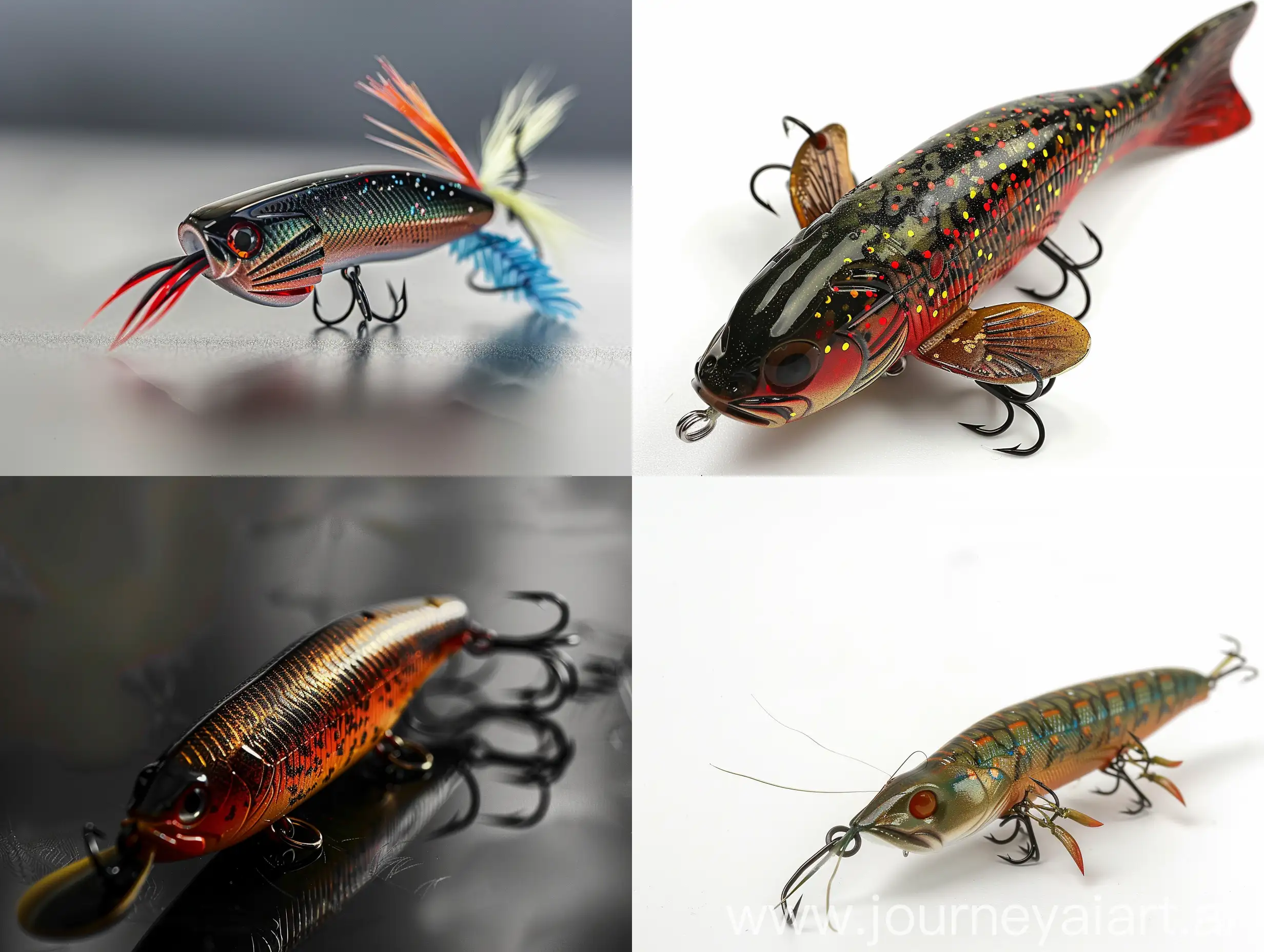 Modern artificial lure, realistic details.