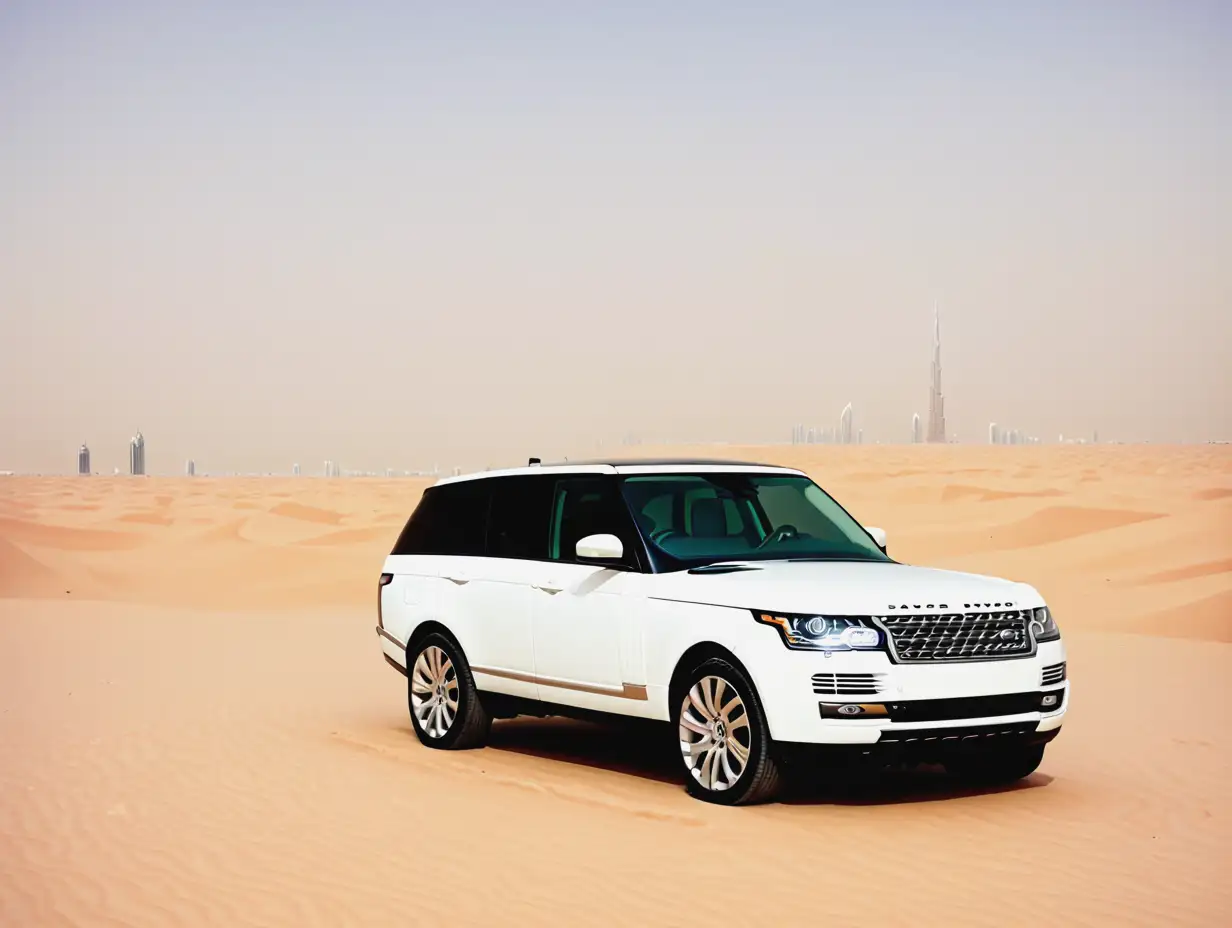 Range Rover in Dubai Desert