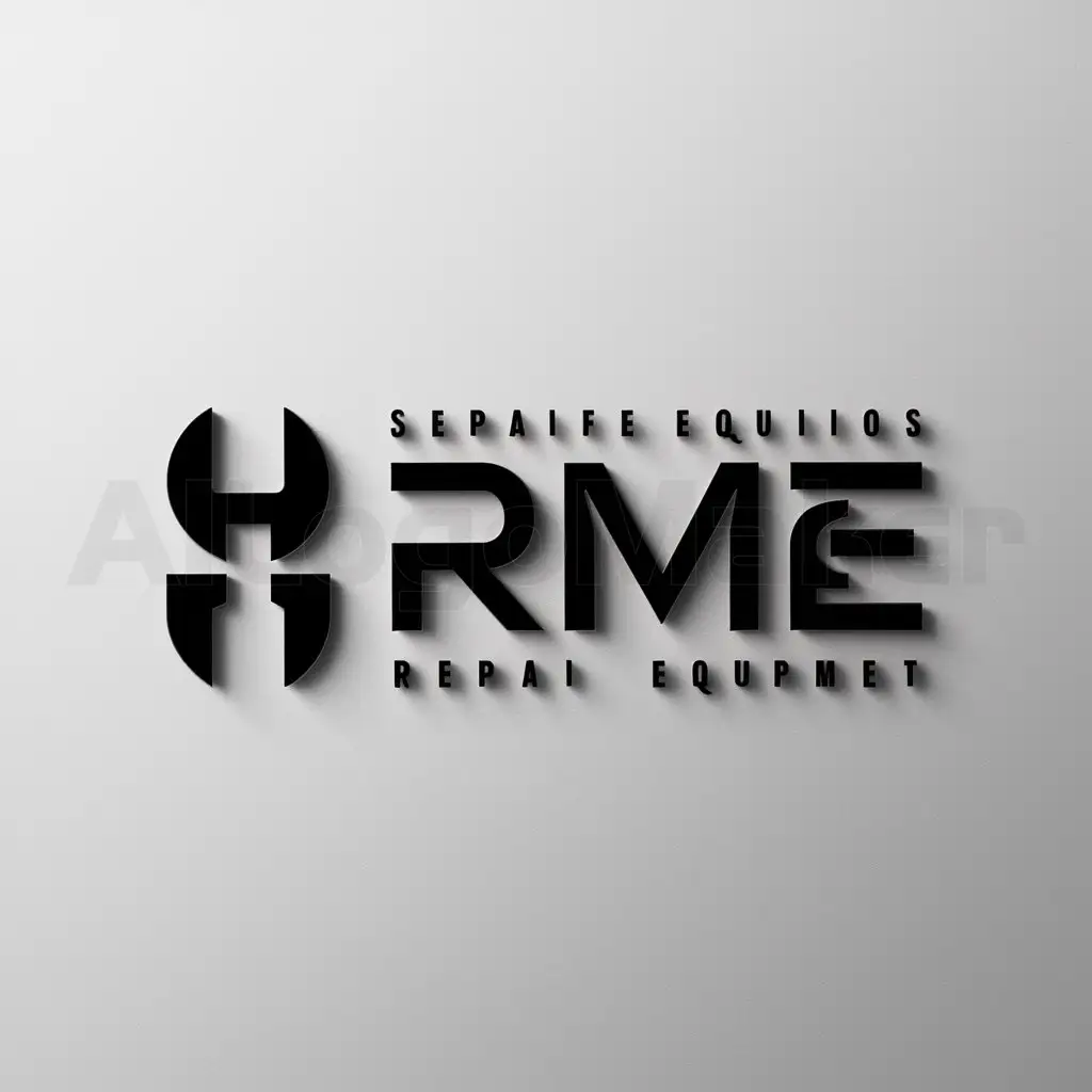 a logo design,with the text "Rme", main symbol:Repair equipment,Moderate,clear background