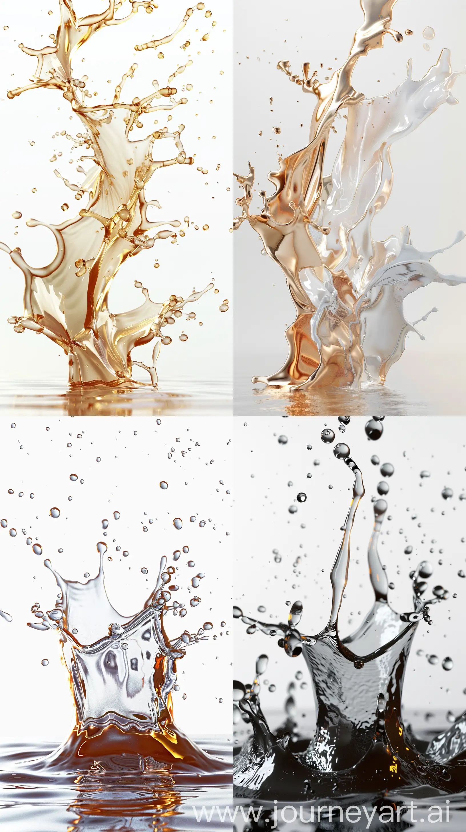 Dynamic-Mercury-Splash-Art-on-White-Background