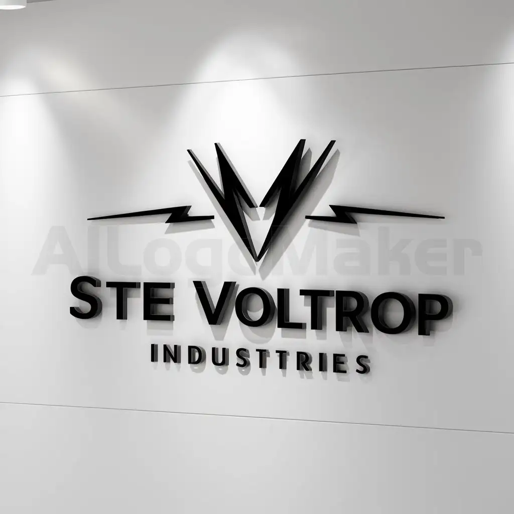a logo design,with the text "STE VOLTROP INDUSTRIES", main symbol:ELECTRONICS INDUSTRY,Moderate,be used in Technology industry,clear background