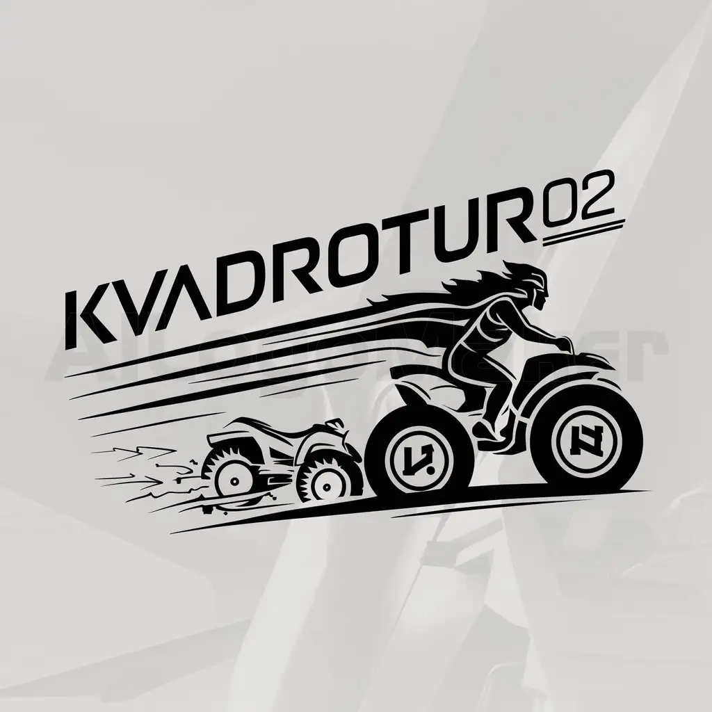 LOGO-Design-For-Kvadrotur02-Majestic-Lion-Riding-Quad-Bike-in-Lush-Wilderness