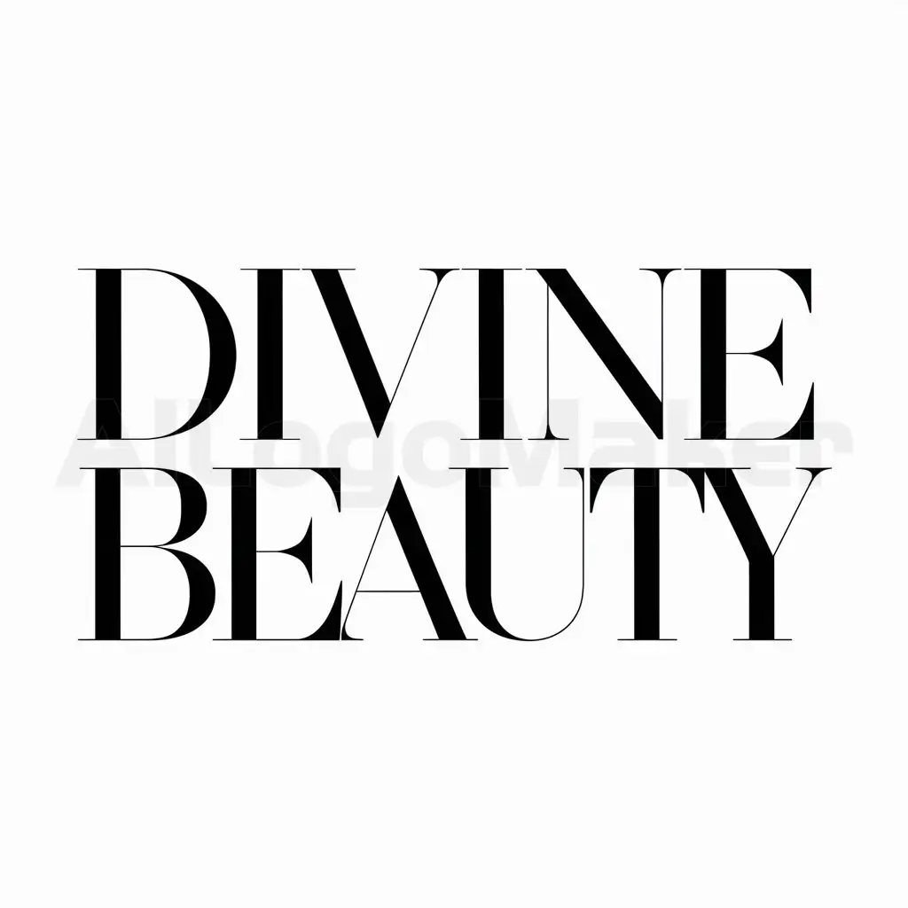 a logo design,with the text "Divine Beauty", main symbol:modern elegant letters,Moderate,clear background