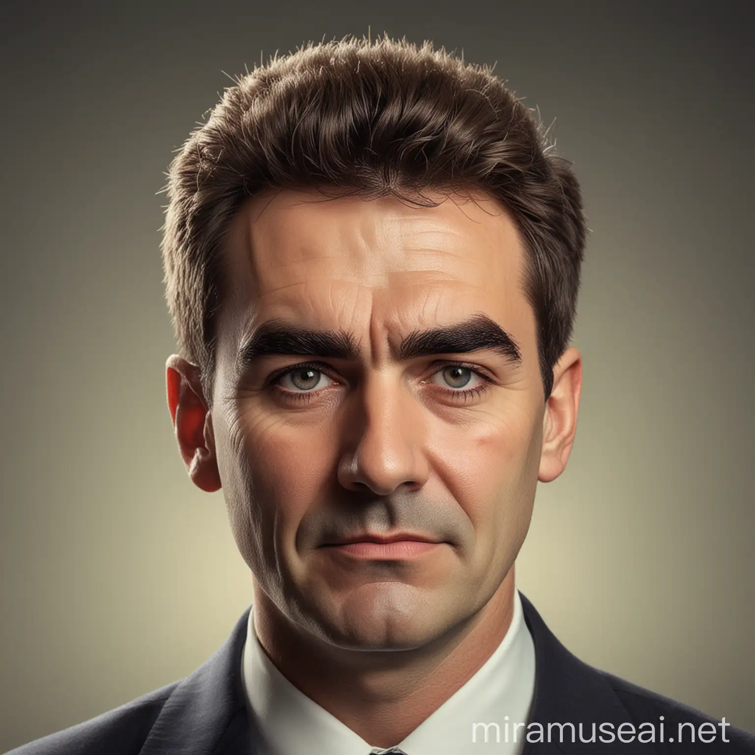 Nationalist Politician with Commanding Bushy Eyebrows