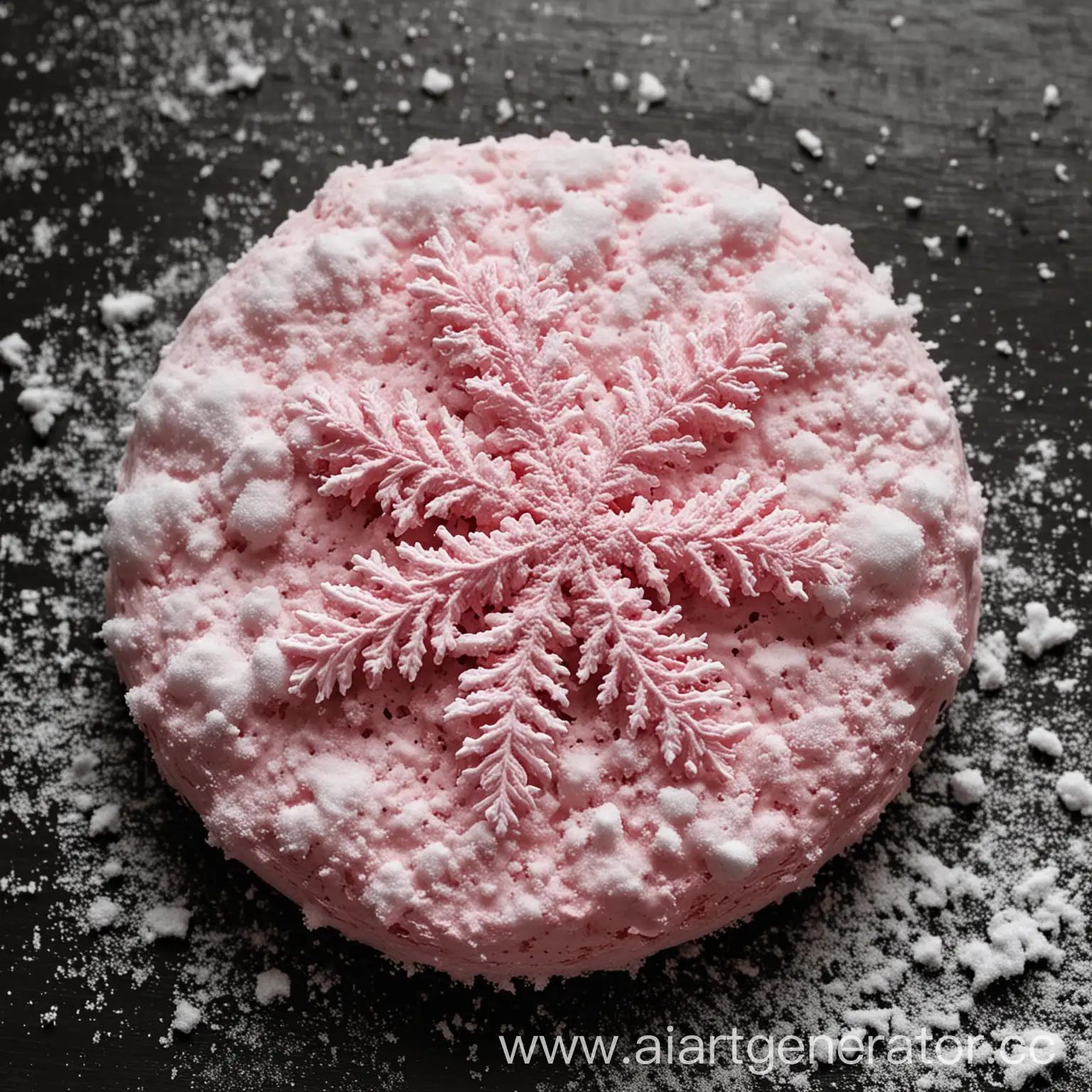 Pink-Snowy-Mold-Vibrant-Fungi-Blossoming-in-a-Winter-Wonderland