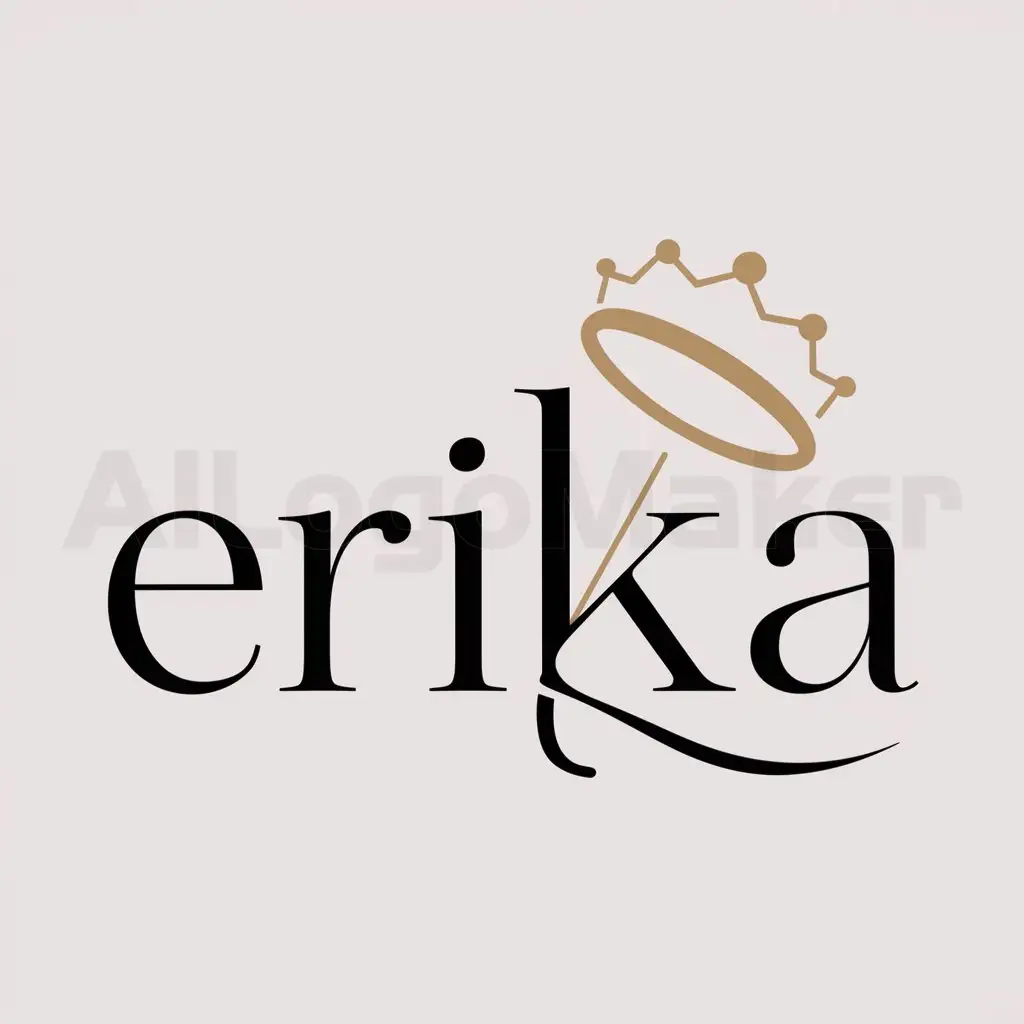 LOGO-Design-For-Erika-Elegant-Corona-Symbol-on-a-Clear-Background