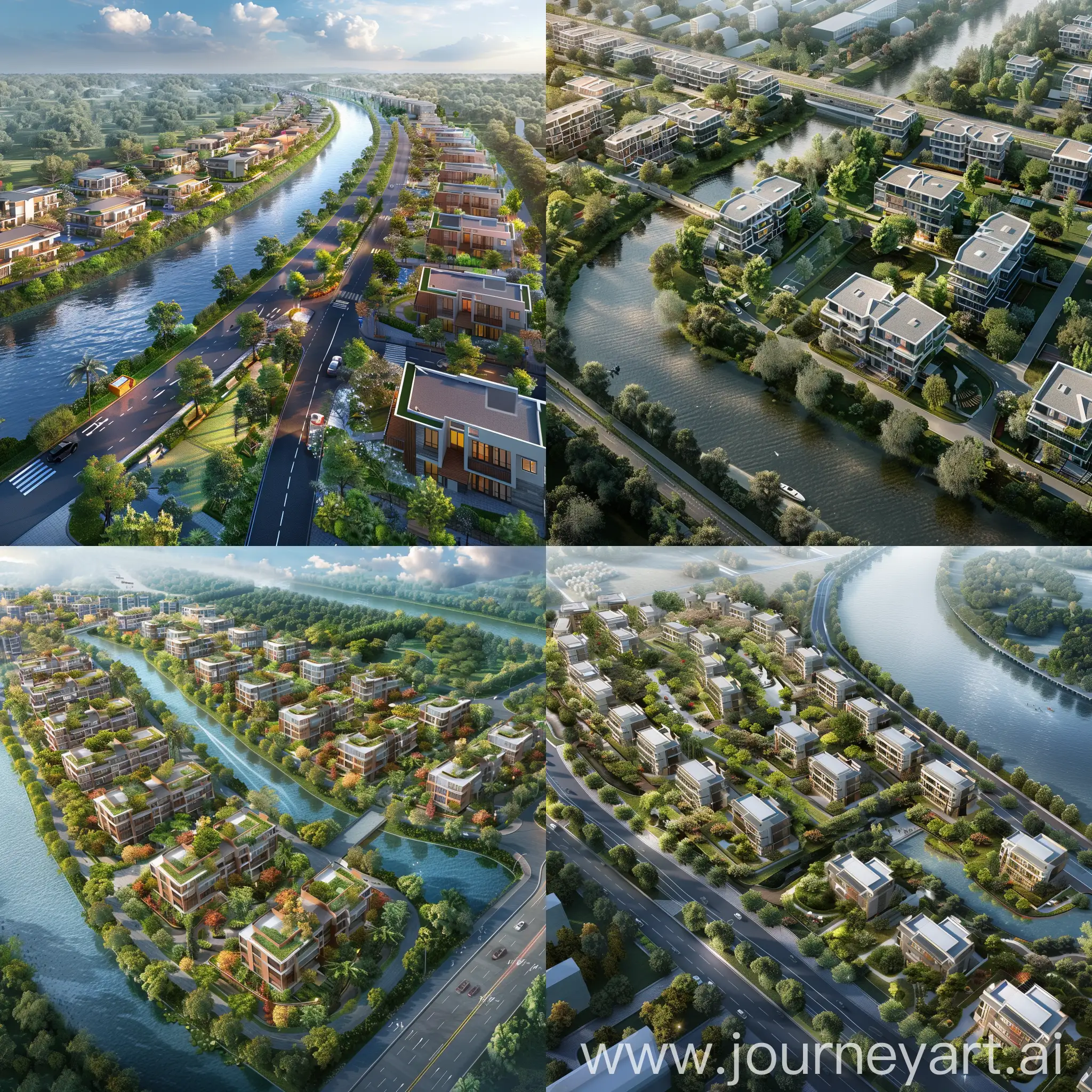 Riverfront-Housing-Complex-with-Linear-Park-and-Neighborhood-Commerce