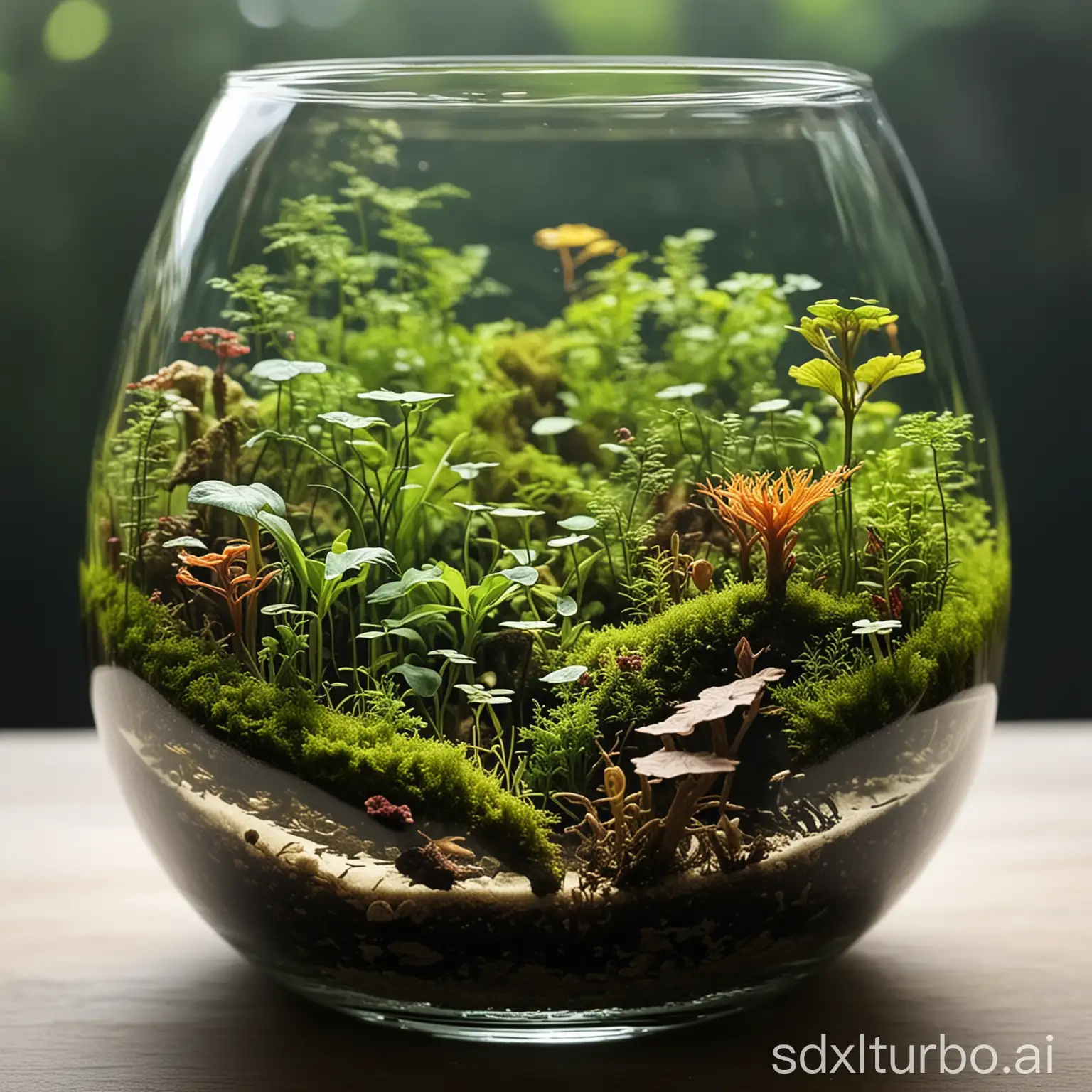 Thriving-Ecosystem-Inside-A-Glass-Terrarium