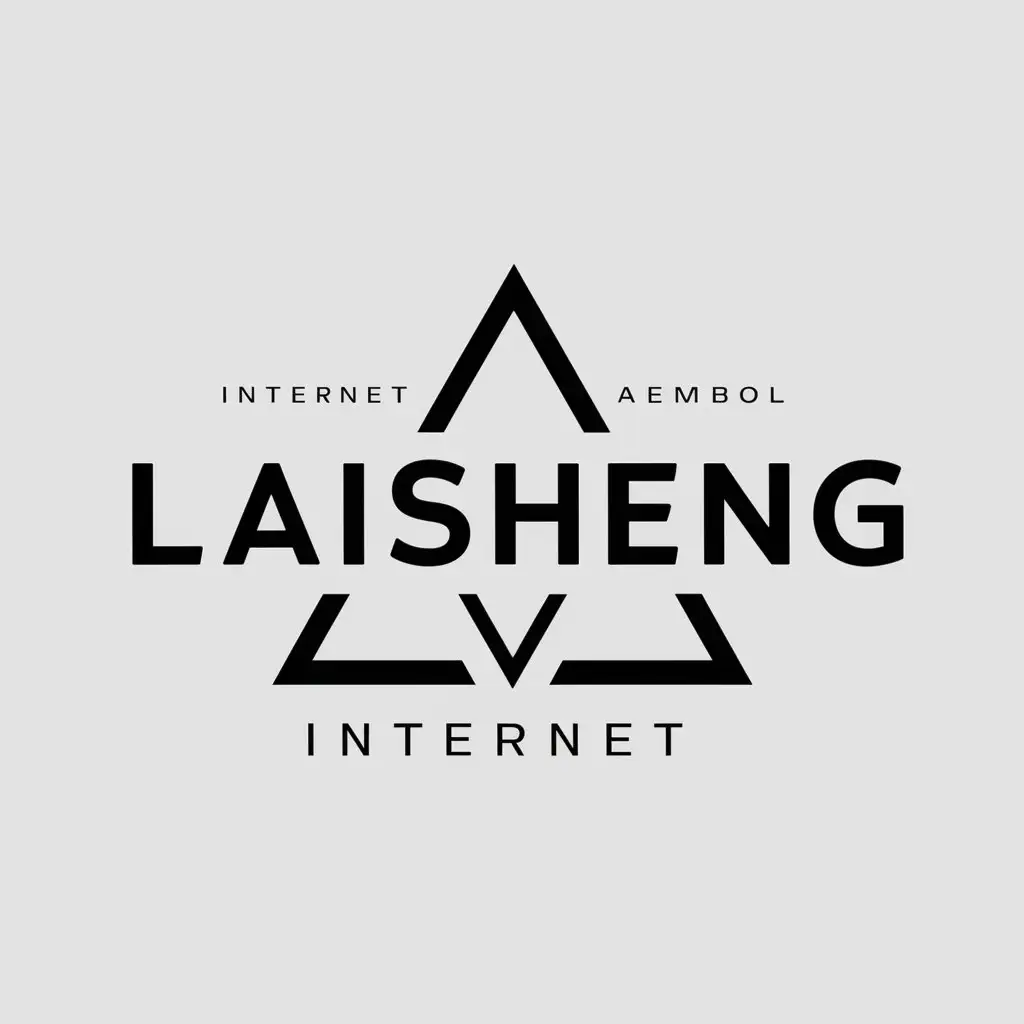 a logo design,with the text "Laisheng", main symbol:triangle,Moderate,be used in Internet industry,clear background