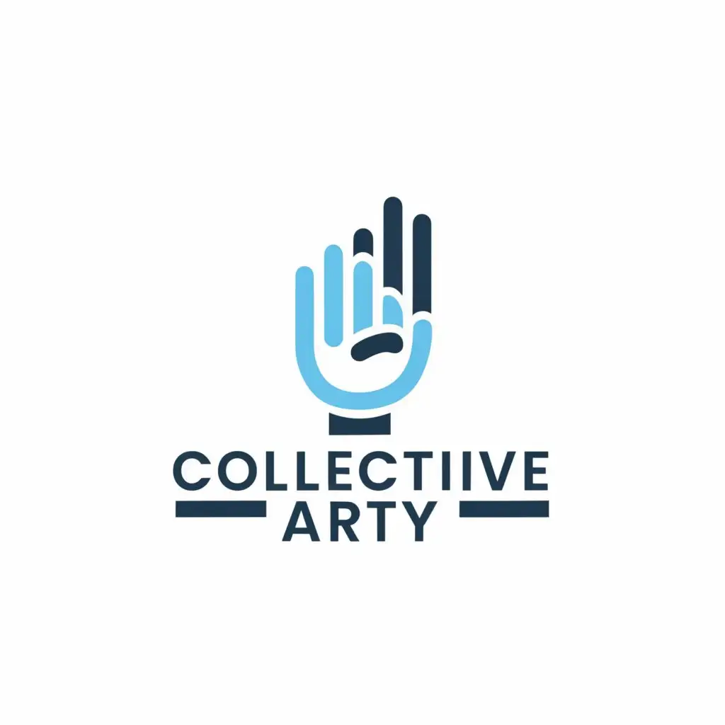 a logo design,with the text "collective party", main symbol:hand,Moderate,be used in politics industry,clear background