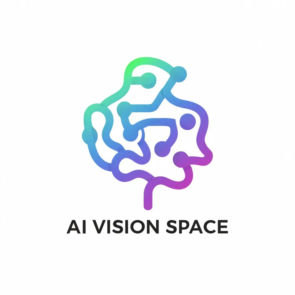 a logo design,with the text "AI Vision space", main symbol:AI,Moderate,be used in Technology industry,clear background